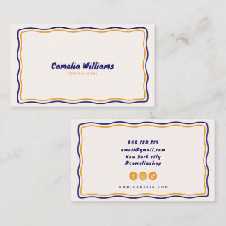doodle groovy business card visitenkarte