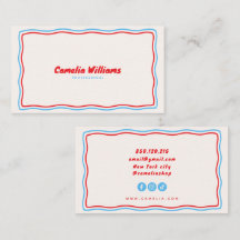 doodle groovy business card