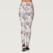doodle hand drawn faces leggings (Rückseite)