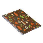Doodle Hand Drawn Tropical Pattern mit Blätter auf Notizblock (Rechte Seite)