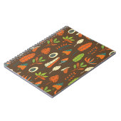 Doodle Hand Drawn Tropical Pattern mit Blätter auf Notizblock (Linke Seite)