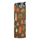 Doodle Hand Drawn Tropical Pattern mit Blätter auf Thermosbecher (Nach links gedreht)