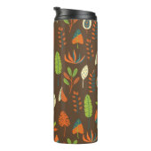 Doodle Hand Drawn Tropical Pattern mit Blätter auf Thermosbecher (Nach rechts gedreht)