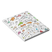Doodle Hand zeichnen Sketchy Arrow Muster Notizblock (angewinkelt)