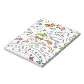 Doodle Hand zeichnen Sketchy Arrow Muster Notizblock (Rotiert)