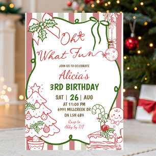Doodle handgeschriebener Weihnachten Oh Was Für Ei Einladung