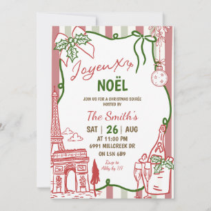 Doodle Handschriftlich Frohe Weihnachten Einladung