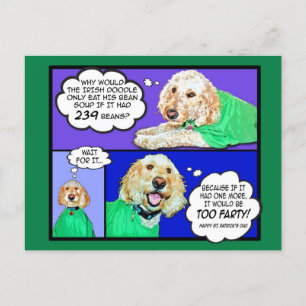Doodle Happy St. Patrick's Day Postcard Postkarte