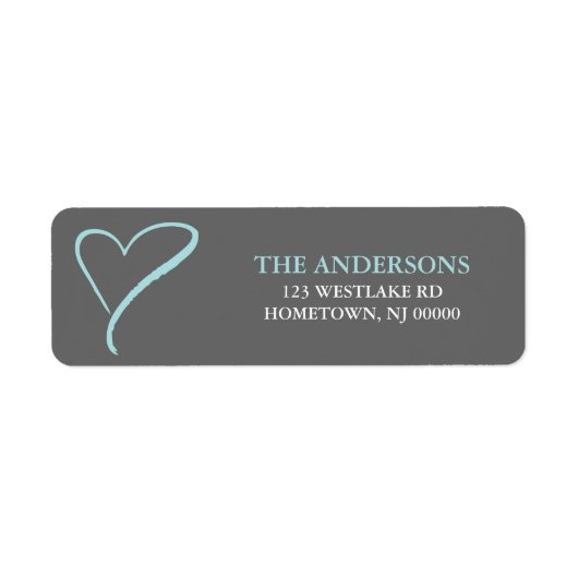 Doodle Heart Address Labels (Vorne)