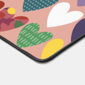Doodle Heart Harmony Abstrakt Schreibtischunterlage (Ecke)
