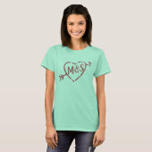 Doodle Heart Mit Monogramm T-Shirt (Vorne ganz)