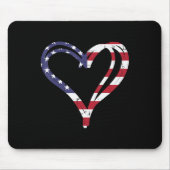 Doodle Heart US American Flag Memorial Day 4. Mousepad (Vorne)
