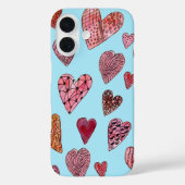 Doodle Hearts Case-Mate iPhone Hülle (Rückseite)