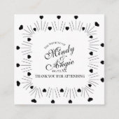 Doodle Hearts Frame Script Wedding Begleitkarte (Vorderseite)