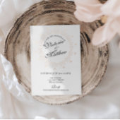 Doodle Hearts Frame Script Wedding Folieneinladung