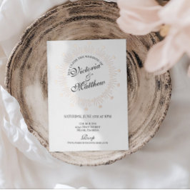 Doodle Hearts Frame Script Wedding Folieneinladung