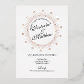 Doodle Hearts Frame Script Wedding Folieneinladung (Vorderseite)