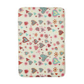 Doodle Hearts Muster Badematte (Vorderseite Vertikal)