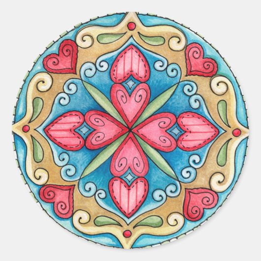 Doodle Hearts - Stickers (Vorderseite)