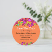 Doodle Hearts Wedding Save the Date Announction Einladung (Stehend Vorderseite)