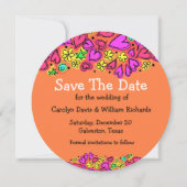 Doodle Hearts Wedding Save the Date Announction Einladung (Vorderseite)