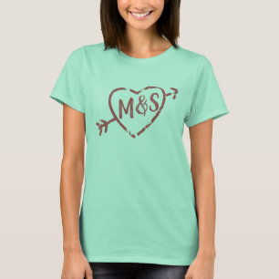 Doodle Heft Mit Monogramm T-Shirt