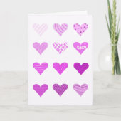 Doodle Herz Feiertagskarte (Vorderseite)