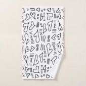 Doodle herzen 35 badhandtuch set (Handtuch)