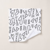 Doodle herzen 35 badhandtuch set (Waschlappen)