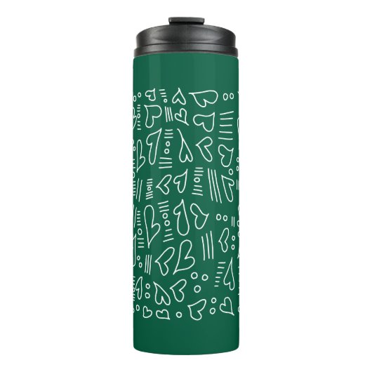 Doodle herzen 35 thermosbecher (Vorderseite)