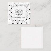 Doodle-Herzen-Rahmen-Skript-Hochzeit Begleitkarte (Vorne/Hinten)