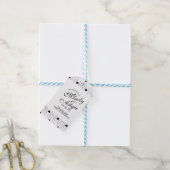 Doodle-Herzen-Rahmen-Skript Hochzeit Geschenkanhänger (Mit Garn)