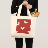 Doodle herzen Tote Bag Jumbo Stoffbeutel (Vorderseite (Produkt))
