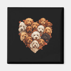Doodle Herzförmige Niedliche Goldendoodle Dog Love Magnet