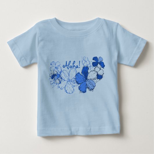 Doodle Hibiskus Hawaiian Aloha Baby T-shirt (Vorderseite)