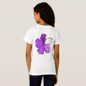 Doodle Hibiskus Hawaiian Floral Illustration T-Shirt (Schwarz voll)