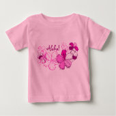 Doodle Hibiskus Kleinkind T-Shirt (Vorderseite)
