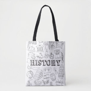 Doodle History Teacher Doodle History Colorieren Tasche