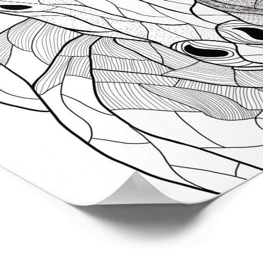 Doodle Horse Poster (Ecke)