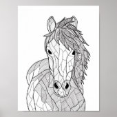 Doodle Horse Poster (Vorne)