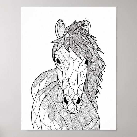 Doodle Horse Poster (Vorne)