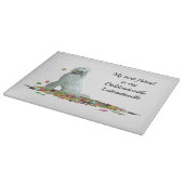 Doodle Hund in Blätter, Aufschnitt Schneidebrett (Ecke)