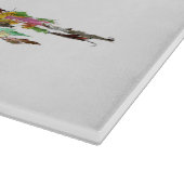 Doodle Hund in Blätter, Aufschnitt Schneidebrett (Ecke)