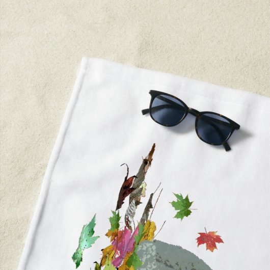 Doodle Hund in Blätter Strandtuch (Beispiel)