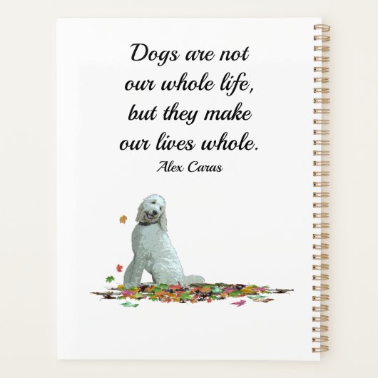 Doodle Hund in Blätter Tagesplaner Planer (Rückseite)