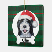 Doodle-Hund-Ornament Keramikornament (Links)