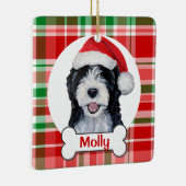 Doodle-Hund-Ornament Keramikornament (Rechts)