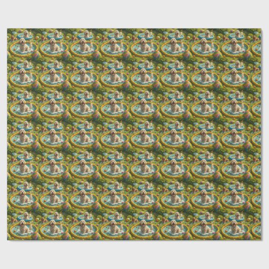 Doodle-Hund-Sommer-Geschenkpapier Geschenkpapier (Flach)