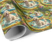Doodle-Hund-Sommer-Geschenkpapier Geschenkpapier (Rolleneckpunkt)
