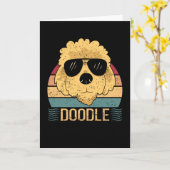 Doodle Hunde Goldendoodle Dog Besitzer Karte (Gelbe Blume)